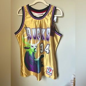 NBA Gold Edition Jersey - Bucks- Ray Allen #34 1996 NEW